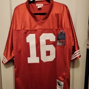 Men's jersey #16, Joe Montana, San Francisco 49ers.